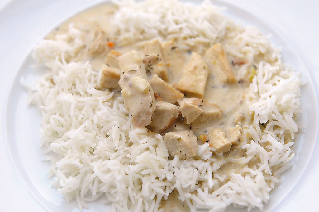 Petzis Garten und Küche: Restlessen: Geschnetzeltes mit Basmati-Reis